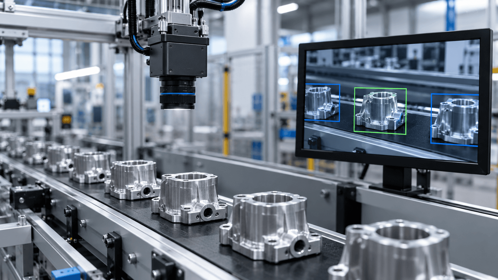 Concepto de inspección visual industrial con deep learning
