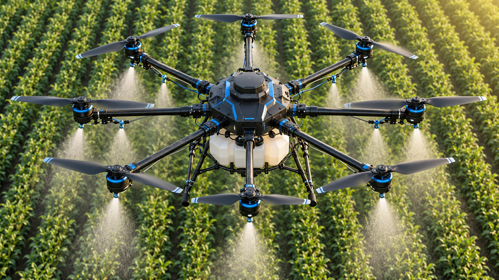 Eight-rotor utility octocopter concept for agricultural spraying